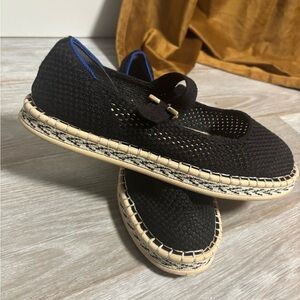 Rothy's Black Woven Espadrille Flats
